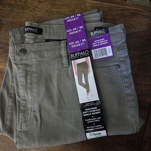 Buffalo David Bitton Moss Green Ankle Skinny Jeans